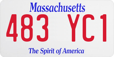 MA license plate 483YC1
