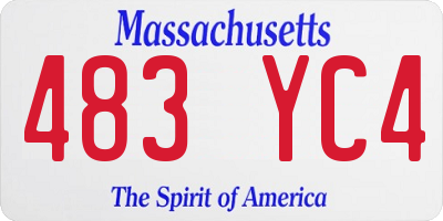 MA license plate 483YC4