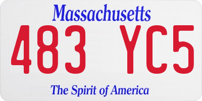 MA license plate 483YC5