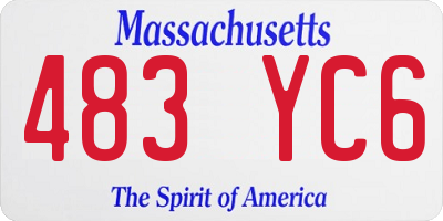 MA license plate 483YC6