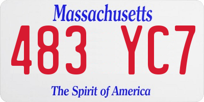 MA license plate 483YC7