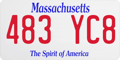 MA license plate 483YC8
