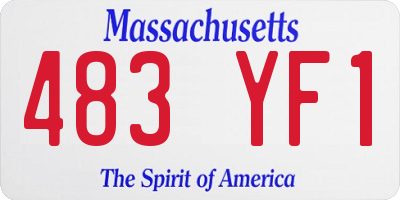 MA license plate 483YF1