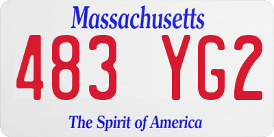 MA license plate 483YG2