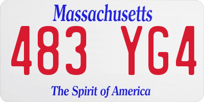 MA license plate 483YG4