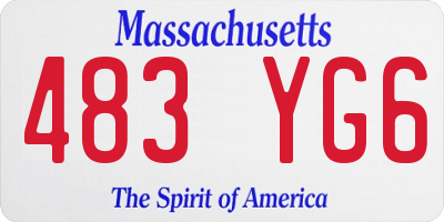 MA license plate 483YG6