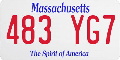 MA license plate 483YG7