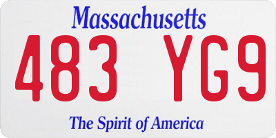 MA license plate 483YG9