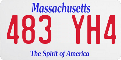 MA license plate 483YH4