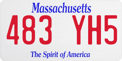 MA license plate 483YH5