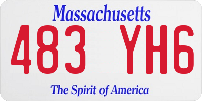 MA license plate 483YH6