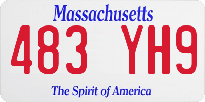 MA license plate 483YH9