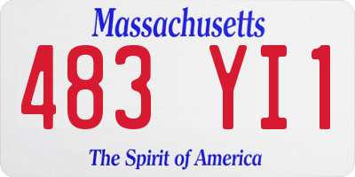 MA license plate 483YI1
