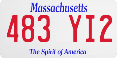 MA license plate 483YI2