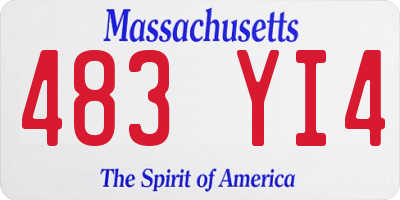 MA license plate 483YI4
