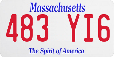 MA license plate 483YI6
