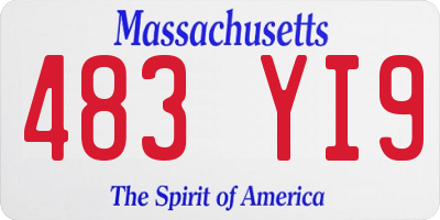 MA license plate 483YI9