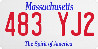 MA license plate 483YJ2