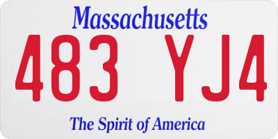 MA license plate 483YJ4