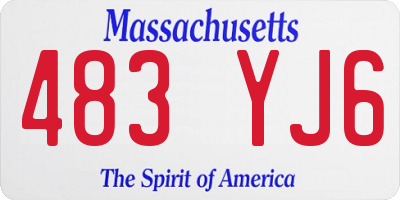 MA license plate 483YJ6