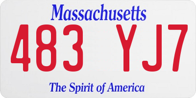 MA license plate 483YJ7