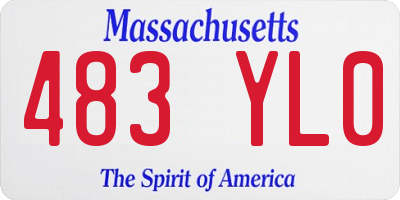 MA license plate 483YL0