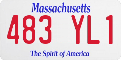 MA license plate 483YL1