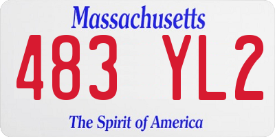 MA license plate 483YL2