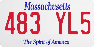 MA license plate 483YL5