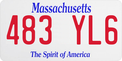 MA license plate 483YL6