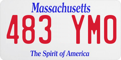 MA license plate 483YM0