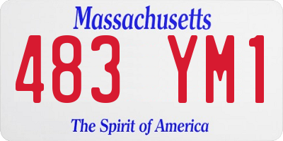 MA license plate 483YM1