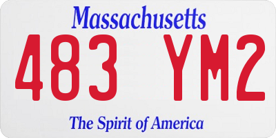 MA license plate 483YM2