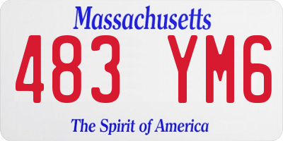 MA license plate 483YM6