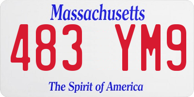 MA license plate 483YM9