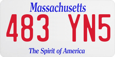 MA license plate 483YN5