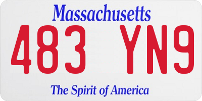 MA license plate 483YN9