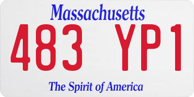 MA license plate 483YP1