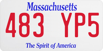 MA license plate 483YP5