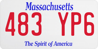 MA license plate 483YP6