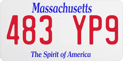 MA license plate 483YP9