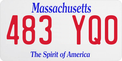 MA license plate 483YQ0