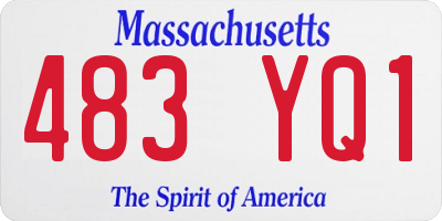 MA license plate 483YQ1
