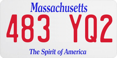 MA license plate 483YQ2