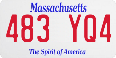 MA license plate 483YQ4
