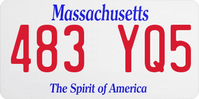 MA license plate 483YQ5