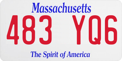 MA license plate 483YQ6