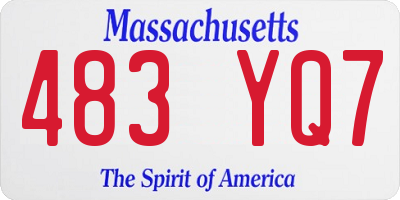 MA license plate 483YQ7