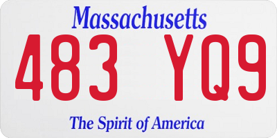 MA license plate 483YQ9