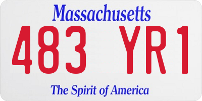 MA license plate 483YR1